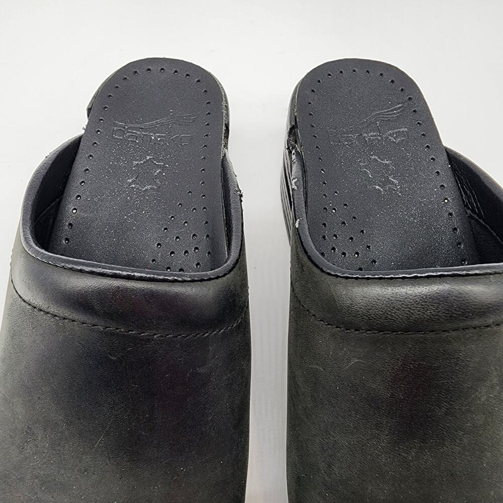 Dansko Sonja Open Back Clog Black Oiled Leather Slip-on Shoes EU 35 US 5 - Picture 4 of 10